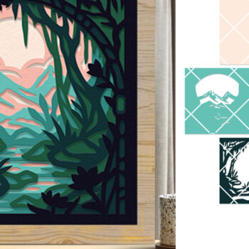 Intra απο ξύλο plywood 3mm-4mm πάχος - Fairytale Forest 3D Shadow Box Δίασταση 714x714 cm INTRAFABR-77439499 - Image 1