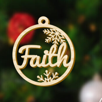 Intra απο ξύλο plywood 3mm-4mm πάχος - Διακόσμηση Χριστουγεννιάτικου Δέντρου Faith Δίασταση 4x4 cm INTRAFABR-79822096 - Image 3