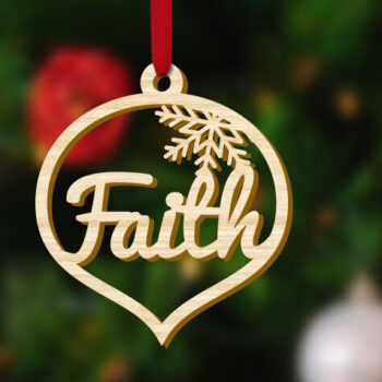 Intra απο ξύλο plywood 3mm-4mm πάχος - Διακόσμηση Χριστουγεννιάτικου Δέντρου Faith Δίασταση 4x4 cm INTRAFABR-79533118 - Image 2