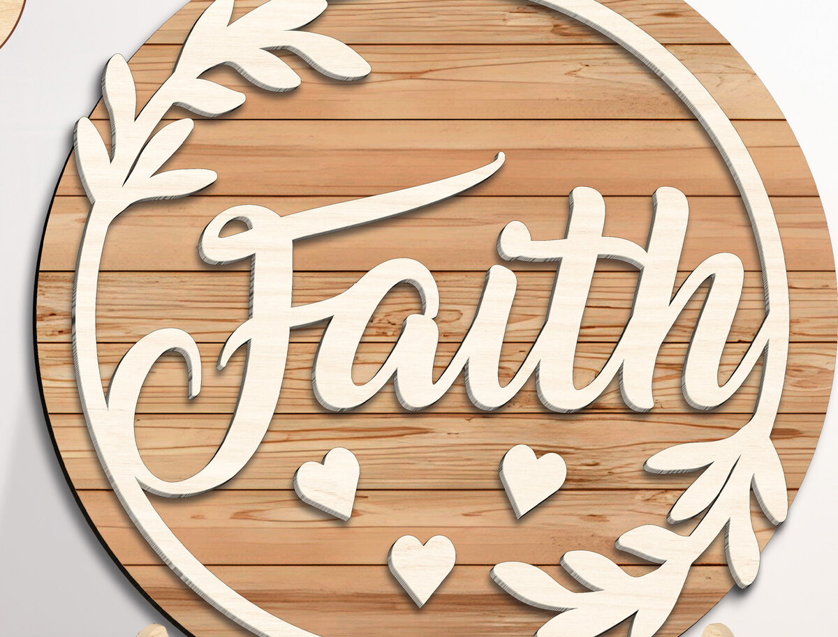 Intra απο ξύλο plywood 3mm-4mm πάχος - Faith Stand Decor  Δίασταση 20x20 cm INTRAFABR-98650804