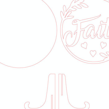 Intra απο ξύλο plywood 3mm-4mm πάχος - Faith Stand Decor  Δίασταση 20x20 cm INTRAFABR-98650804 - Image 3