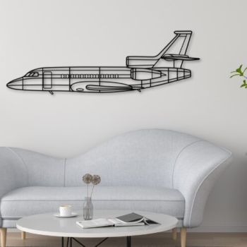 Intra απο ξύλο plywood 3mm-4mm πάχος - Falcon 900EX Laser Cut Aircraft Wall Art Δίασταση 40x50 cm INTRAFABR-113153713 - Image 1