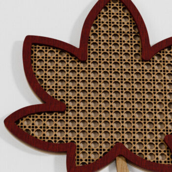 Intra απο ξύλο plywood 3mm-4mm πάχος - Φθινοπωρινό Φθινοπωρινό Φύλλο Rattan Διακόσμηση κοπής με λέιζερ Δίασταση 40x50 cm INTRAFABR-107602437 - Image 1