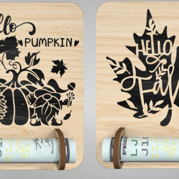 Intra απο ξύλο plywood 3mm-4mm πάχος - Φθινοπωρινός κάτοχος χρημάτων Δίασταση 20x20 cm INTRAFABR-110178247 - Image 2