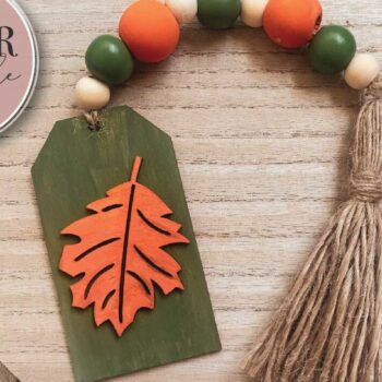 Intra απο ξύλο plywood 3mm-4mm πάχος - Φθινοπωρινό Beaded Garland Tag  αποκοπής Δίασταση 30x20 cm INTRAFABR-74510930 - Image 5