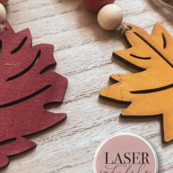 Intra απο ξύλο plywood 3mm-4mm πάχος - Φθινοπωρινό Beaded Garland Tag  αποκοπής Δίασταση 15x15 cm INTRAFABR-74511035 - Image 3