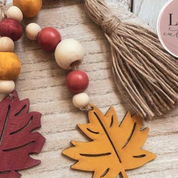 Intra απο ξύλο plywood 3mm-4mm πάχος - Φθινοπωρινό Beaded Garland Tag  αποκοπής Δίασταση 15x15 cm INTRAFABR-74511035 - Image 6