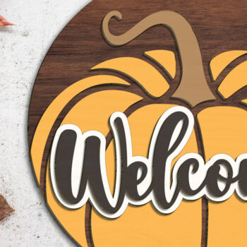 Intra απο ξύλο plywood 3mm-4mm πάχος - Φθινοπωρινή κρεμάστρα πόρτας Δίασταση 20x20 cm INTRAFABR-100486679 - Image 2