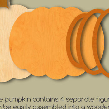 Intra απο ξύλο plywood 3mm-4mm πάχος - Fall Door Hanger , Fall Laser Decor Δίασταση 15x15 cm INTRAFABR-15985598 - Image 2