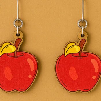 Intra απο ξύλο plywood 3mm-4mm πάχος - Φθινοπωρινά Σκουλαρίκια  Πακέτο Δίασταση 3x3 cm INTRAFABR-125232037 - Image 3