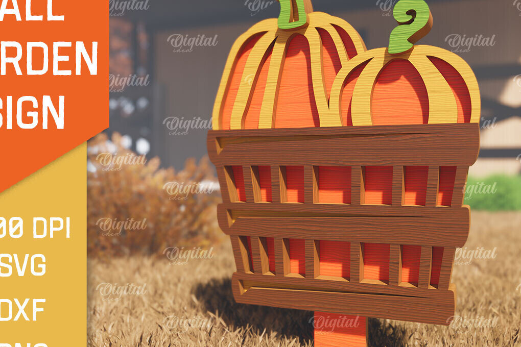 Intra απο ξύλο plywood 3mm-4mm πάχος - Fall Garden Stake. Σημάδι πτώσης Δίασταση 30x20 cm INTRAFABR-102603965