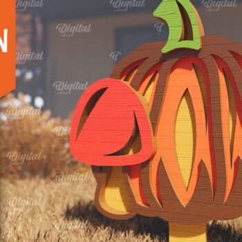 Intra απο ξύλο plywood 3mm-4mm πάχος - Fall Garden Stake. Σημάδι πτώσης Δίασταση 30x20 cm INTRAFABR-102603694 - Image 1