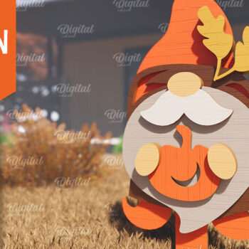 Intra απο ξύλο plywood 3mm-4mm πάχος - Fall Garden Stake. Σημάδι πτώσης Δίασταση 30x20 cm INTRAFABR-102603722 - Image 1