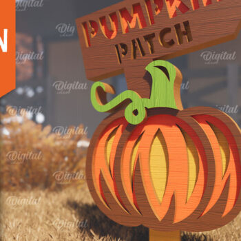 Intra απο ξύλο plywood 3mm-4mm πάχος - Fall Garden Stake. Σημάδι πτώσης Δίασταση 30x20 cm INTRAFABR-102603757 - Image 1