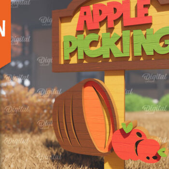 Intra απο ξύλο plywood 3mm-4mm πάχος - Fall Garden Stake. Σημάδι πτώσης Δίασταση 30x20 cm INTRAFABR-102603777 - Image 1