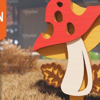 Intra απο ξύλο plywood 3mm-4mm πάχος - Fall Garden Stake. Σημάδι πτώσης Δίασταση 30x20 cm INTRAFABR-102603892 - Image 1