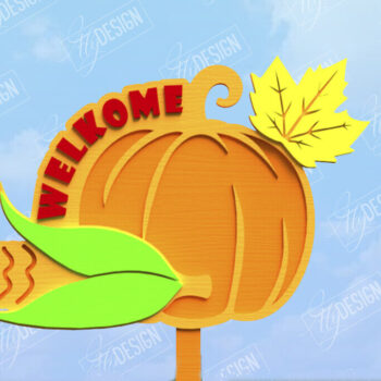 Intra απο ξύλο plywood 3mm-4mm πάχος - Fall Garden Stake | Πάσσαλος γκαζόν | Συγκομιδή Δίασταση 20x20 cm INTRAFABR-104378908 - Image 1