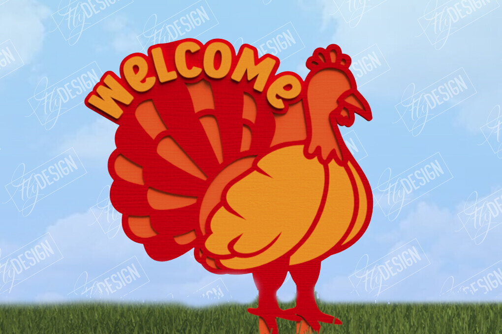 Intra απο ξύλο plywood 3mm-4mm πάχος - Fall Garden Stake | Πάσσαλος γκαζόν | Συγκομιδή Δίασταση 20x20 cm INTRAFABR-104378608