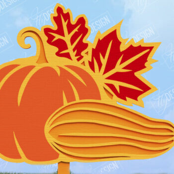 Intra απο ξύλο plywood 3mm-4mm πάχος - Fall Garden Stake | Πάσσαλος γκαζόν | Συγκομιδή Δίασταση 20x20 cm INTRAFABR-104378631 - Image 1