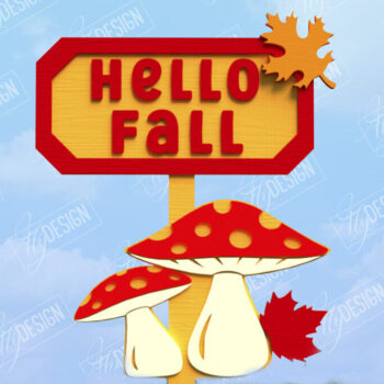 Intra απο ξύλο plywood 3mm-4mm πάχος - Fall Garden Stake | Πάσσαλος γκαζόν | Συγκομιδή Δίασταση 20x20 cm INTRAFABR-104378684 - Image 1