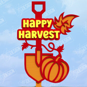 Intra απο ξύλο plywood 3mm-4mm πάχος - Fall Garden Stake | Πάσσαλος γκαζόν | Συγκομιδή Δίασταση 20x20 cm INTRAFABR-104378695 - Image 1