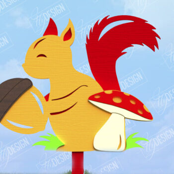 Intra απο ξύλο plywood 3mm-4mm πάχος - Fall Garden Stake | Πάσσαλος γκαζόν | Συγκομιδή Δίασταση 20x20 cm INTRAFABR-104378818 - Image 1