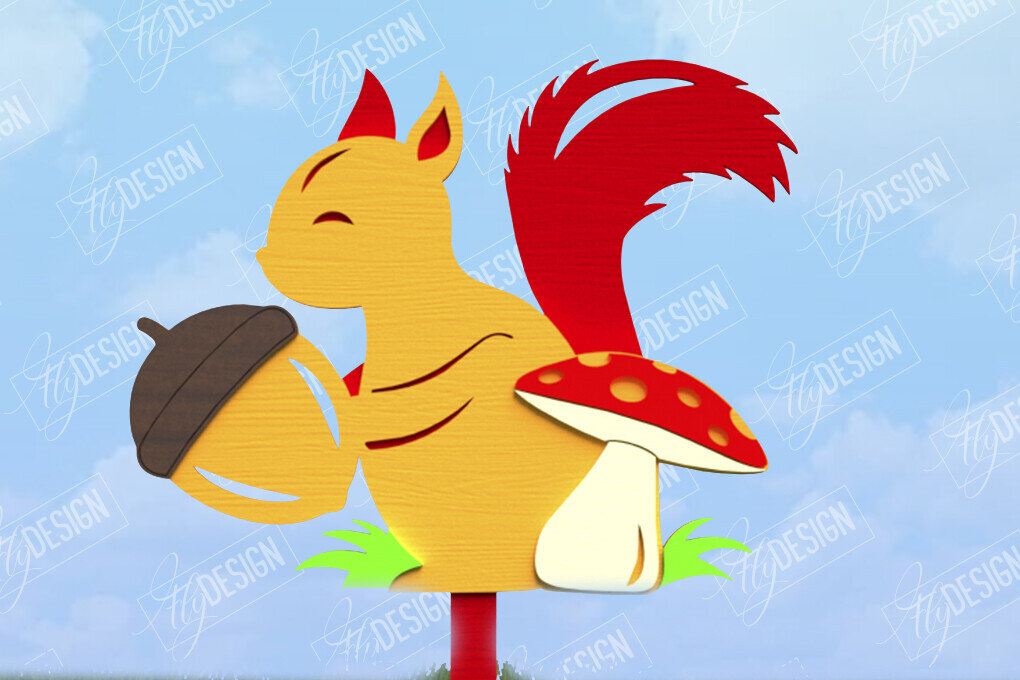 Intra απο ξύλο plywood 3mm-4mm πάχος - Fall Garden Stake | Πάσσαλος γκαζόν | Συγκομιδή Δίασταση 20x20 cm INTRAFABR-104378818