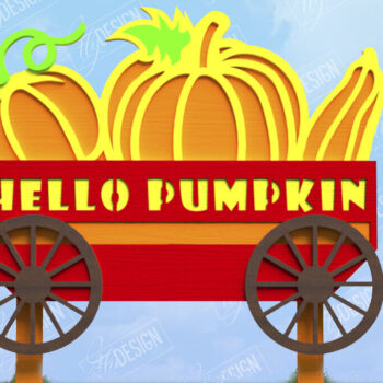 Intra απο ξύλο plywood 3mm-4mm πάχος - Fall Garden Stake | Πάσσαλος γκαζόν | Συγκομιδή Δίασταση 20x20 cm INTRAFABR-104378886 - Image 1