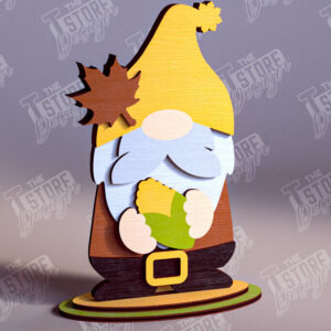 Intra απο ξύλο plywood 3mm-4mm πάχος - Fall Gnomes | Φθινοπωρινό σχέδιο |  CNC Δίασταση 15x15 cm INTRAFABR-103932524