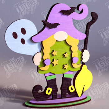 Intra απο ξύλο plywood 3mm-4mm πάχος - Fall Gnomes | Φθινοπωρινό σχέδιο | CNC Δίασταση 15x15 cm INTRAFABR-103932538 - Image 1