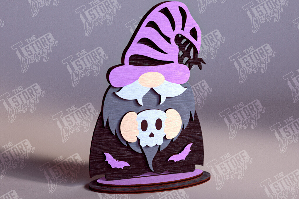 Intra απο ξύλο plywood 3mm-4mm πάχος - Fall Gnomes | Φθινοπωρινό σχέδιο |  CNC Δίασταση 15x15 cm INTRAFABR-103932542