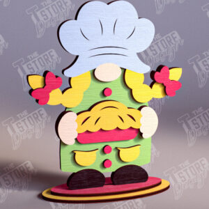 Intra απο ξύλο plywood 3mm-4mm πάχος - Fall Gnomes | Φθινοπωρινό σχέδιο |  CNC Δίασταση 15x15 cm INTRAFABR-103932554