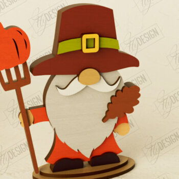 Intra απο ξύλο plywood 3mm-4mm πάχος - Πακέτο Fall Gnomes | Διακόσμηση Κήπου Δίασταση 15x15 cm INTRAFABR-105709883 - Image 2