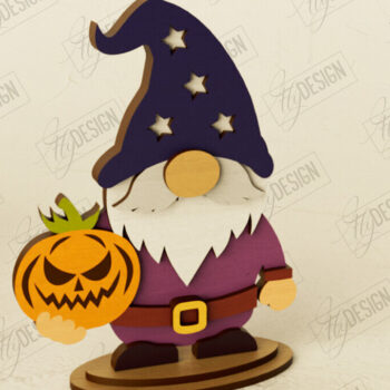Intra απο ξύλο plywood 3mm-4mm πάχος - Fall Gnomes | Halloween Gnomes | CNC Δίασταση 15x15 cm INTRAFABR-105708127 - Image 1