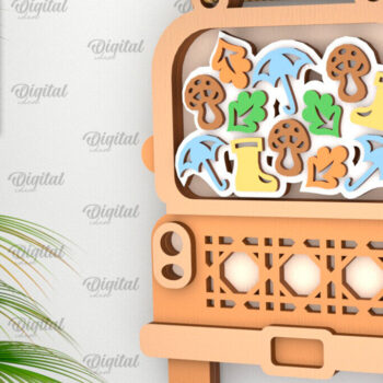 Intra απο ξύλο plywood 3mm-4mm πάχος - Φθινοπωρινή εναλλάξιμη διακόσμηση με λέιζερ Δίασταση 30x20 cm INTRAFABR-100046909 - Image 1