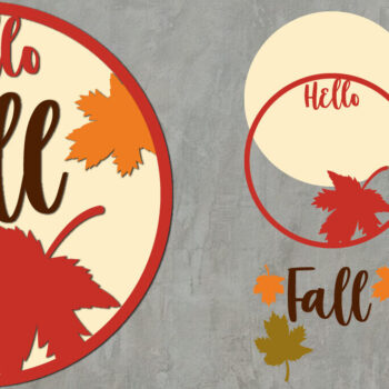 Intra απο ξύλο plywood 3mm-4mm πάχος - Fall Layered RoundSign Δίασταση 30x20 cm INTRAFABR-76991490 - Image 1