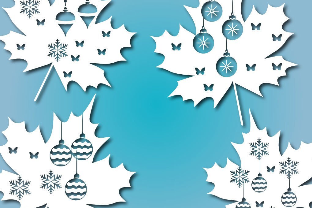 Intra απο ξύλο plywood 3mm-4mm πάχος - Φθινοπωρινά φύλλα Χριστουγεννιάτικο στολίδι Πακέτο Δίασταση 6x6 cm INTRAFABR-40975986