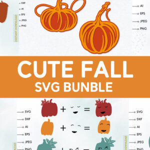 Intra απο ξύλο plywood 3mm-4mm πάχος - Fall Leaves  Pumpkin  for Cricut Δίασταση 15x15 cm INTRAFABR-30559277