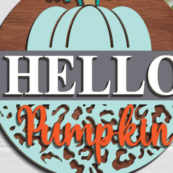 Intra απο ξύλο plywood 3mm-4mm πάχος - Πινακίδα φθινοπωρινής βεράντας στρογγυλή πόρτα  Δίασταση 20x20 cm INTRAFABR-110614771 - Image 3