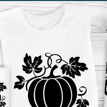 Intra απο ξύλο plywood 3mm-4mm πάχος - Σιλουέτα φθινοπωρινής κολοκύθας  Laser Cut Δίασταση 15x15 cm INTRAFABR-107993892 - Image 2