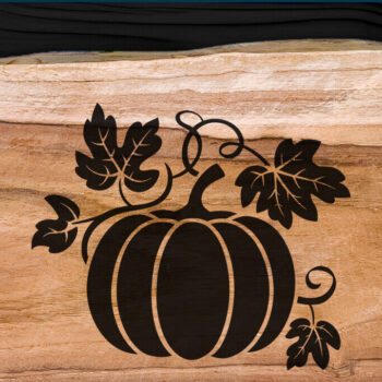 Intra απο ξύλο plywood 3mm-4mm πάχος - Σιλουέτα φθινοπωρινής κολοκύθας  Laser Cut Δίασταση 15x15 cm INTRAFABR-107993892 - Image 3