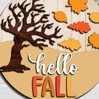 Intra απο ξύλο plywood 3mm-4mm πάχος - Πινακίδα Στρογγυλής Πόρτας Decor Δίασταση 20x20 cm INTRAFABR-110613666 - Image 2