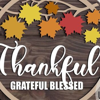 Intra απο ξύλο plywood 3mm-4mm πάχος - Φθινοπωρινό Σήμα καλωσορίσματος Δίασταση 20x20 cm INTRAFABR-71704969 - Image 1