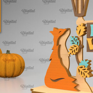 Intra απο ξύλο plywood 3mm-4mm πάχος - Fall Standing Decor LaserCut. Φθινοπωρινό  Δίασταση 30x20 cm INTRAFABR-103469296