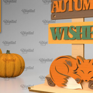 Intra απο ξύλο plywood 3mm-4mm πάχος - Fall Standing Decor LaserCut. Φθινοπωρινό  Δίασταση 30x20 cm INTRAFABR-103469610