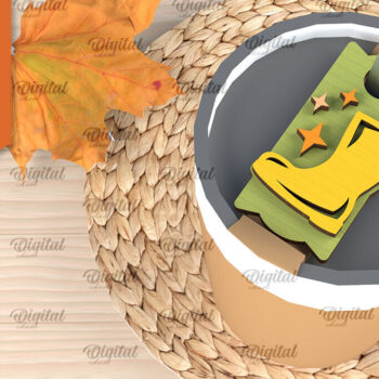 Intra απο ξύλο plywood 3mm-4mm πάχος - Fall Stanley Topper Laser Cut Design Δίασταση 30x20 cm INTRAFABR-103941951 - Image 1