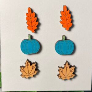 Intra απο ξύλο plywood 3mm-4mm πάχος - Πακέτο  Laser Σκουλαρίκια Fall Stud Δίασταση 3x3 cm INTRAFABR-38356142