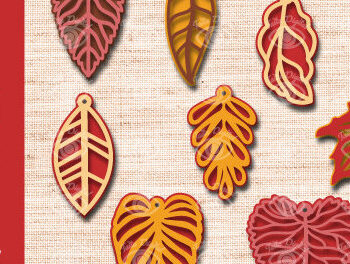 Intra απο ξύλο plywood 3mm-4mm πάχος - Σχεδιασμός φθινοπωρινού σκουλαρίκια για την ημέρα των ευχαριστιών Δίασταση 3x3 cm INTRAFABR-104184548 - Image 1