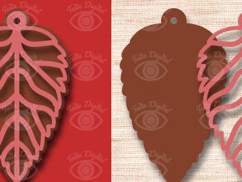 Intra απο ξύλο plywood 3mm-4mm πάχος - Σχεδιασμός φθινοπωρινού σκουλαρίκια για την ημέρα των ευχαριστιών Δίασταση 3x3 cm INTRAFABR-104184548 - Image 2