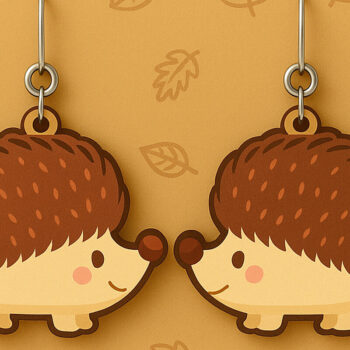 Intra απο ξύλο plywood 3mm-4mm πάχος - Φθινοπωρινά σκουλαρίκια ομπρέλα  Δίασταση 3x3 cm INTRAFABR-125310763 - Image 1